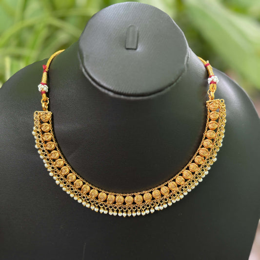 Antique Lakshmi Coin Necklace with Matching Earrings