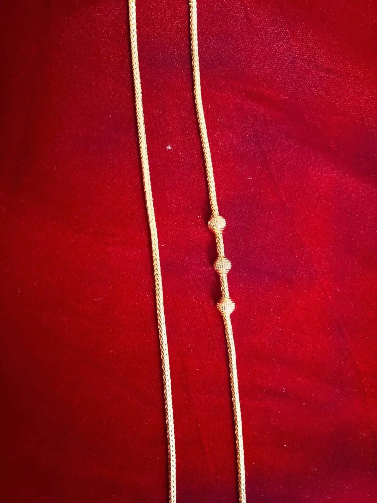 Traditional mangalsutra with two strands and minimalistic gold detailing